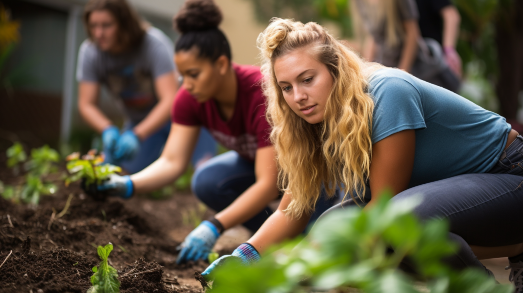 College Student Volunteering